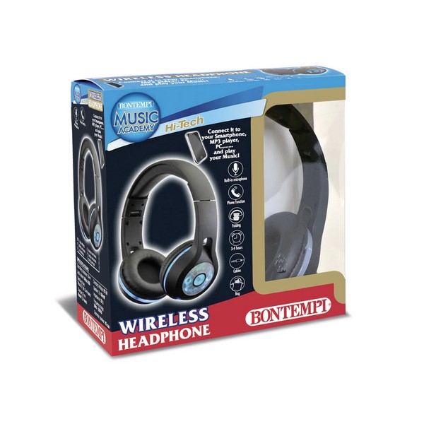 Продукт Bontempi - Bluetooth слушалки със светлина, черни - 0 - BG Hlapeta